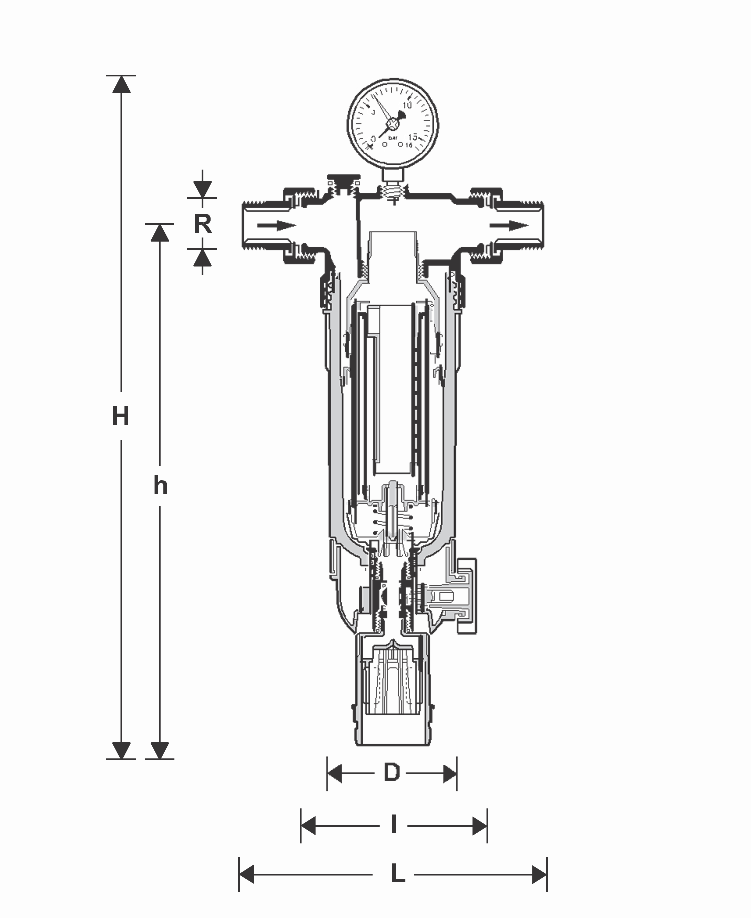 Backwash Filter Dimensions
